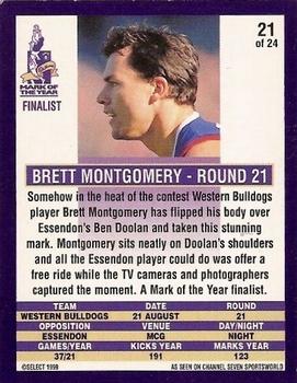 1999 Cadbury Classic Grabs 98 #21 Brett Montgomery Back